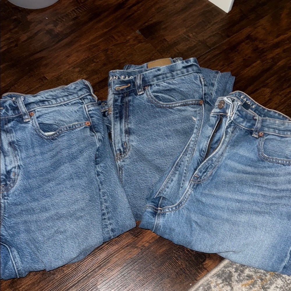 3 Pair American Eagle Blue Jeans
